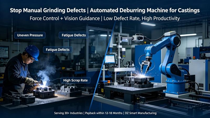 Automated Deburring Machine Cut Manual Grinding Defects for Castings