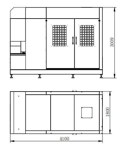 External Dimensions Engineering Drawing of HLD35-F4-G2 Equipment