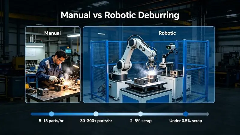 Robotic Deburring vs Manual Deburring