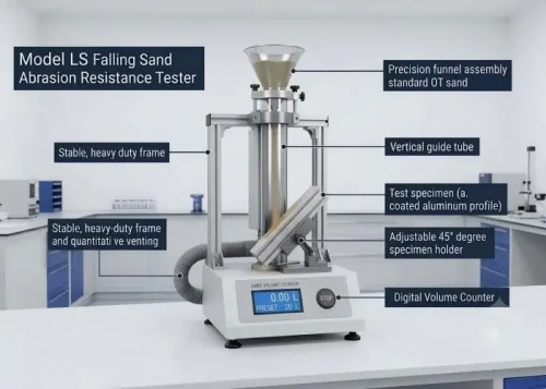 Falling Sand Abrasion Tester LS Model | GB/T 5237.5 & ASTM