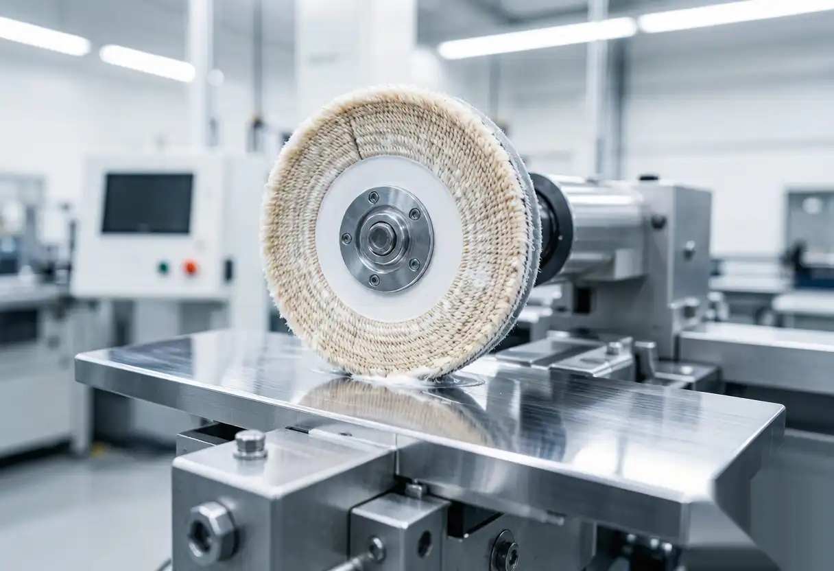 Automatic polishing cell with floating buffing head