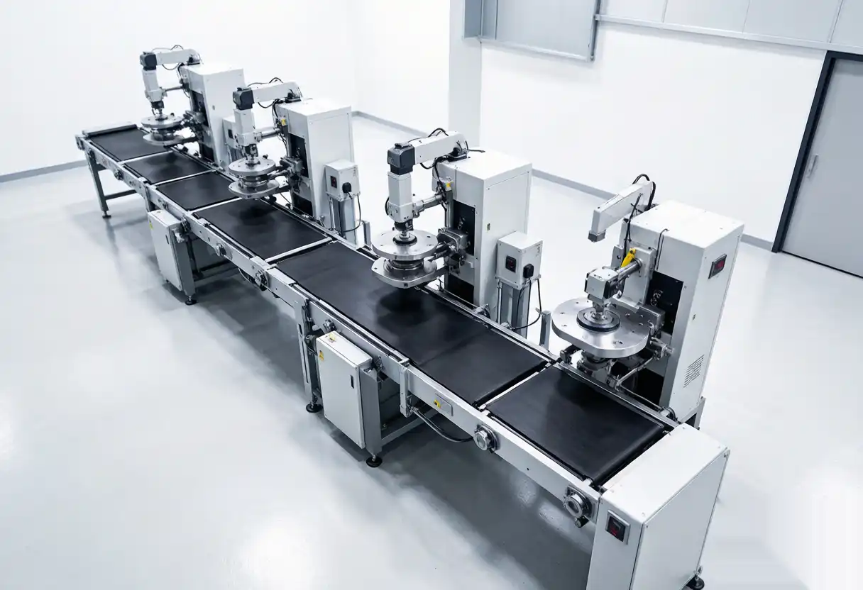 Automatic polishing of a zinc die cast handle on a compliant-head cell