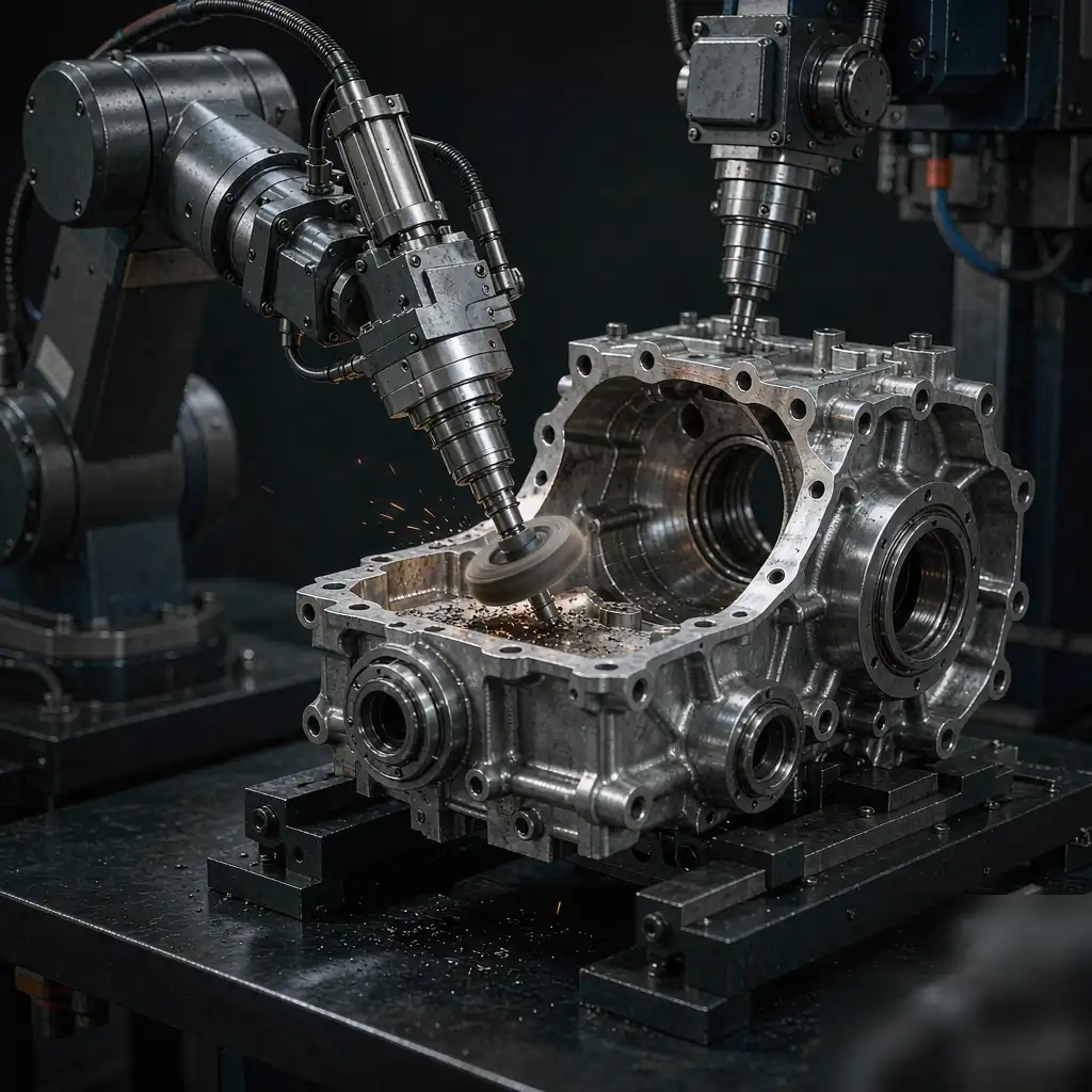 Motorcycle Parts Grinding: Robotic Automation for Precision — process view