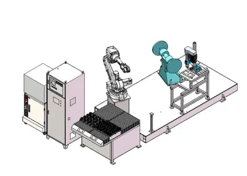 ABB robot deburring iron casting on HLD20 grinding cell