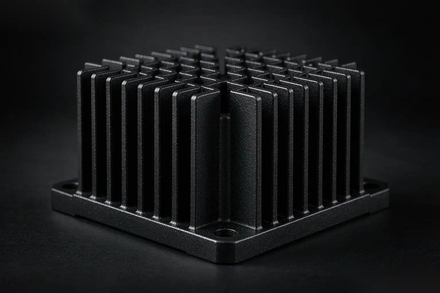 Array of aluminum die-cast heat sinks for lighting fixtures