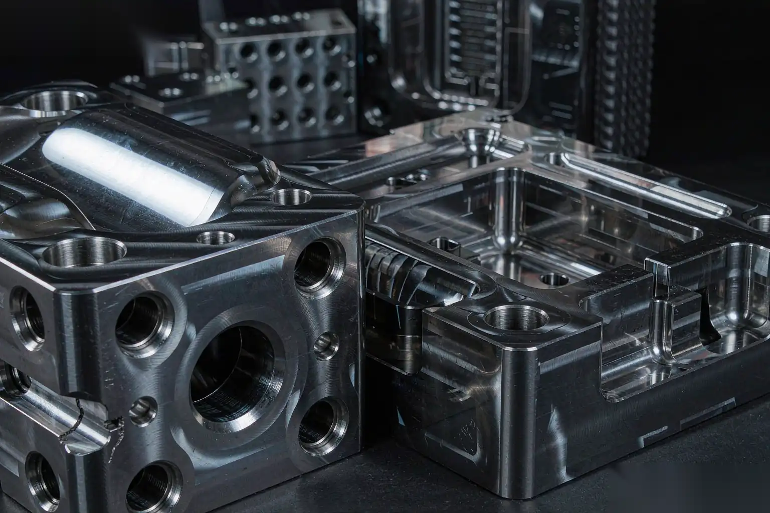 Hardened die casting insert after nitriding treatment