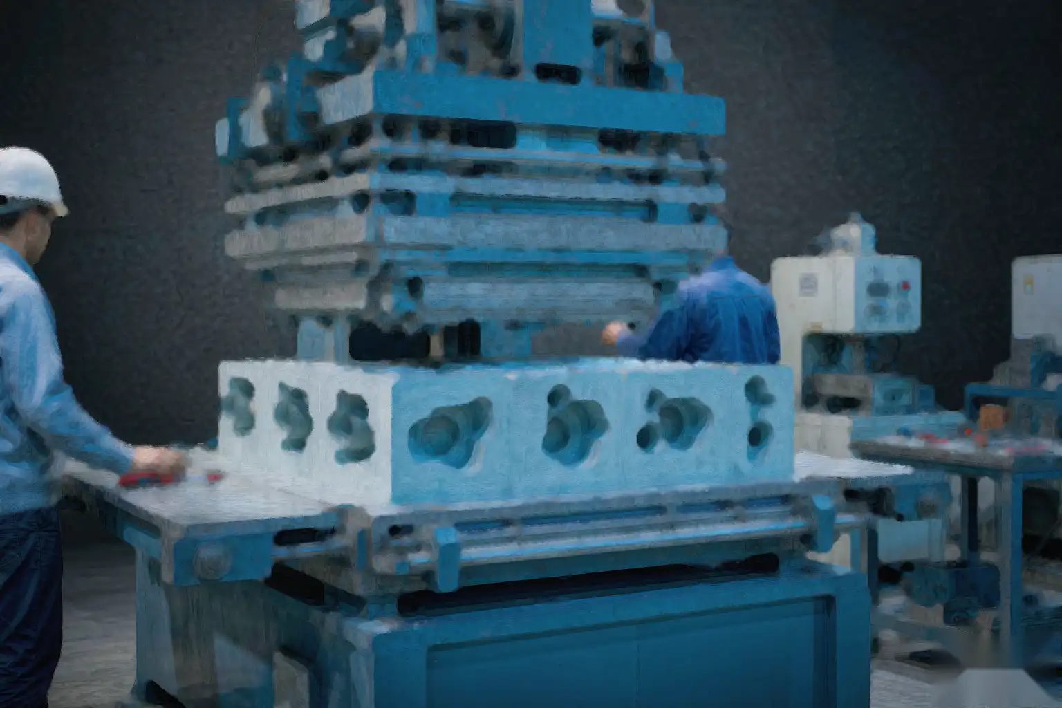 faucet-coreshoot-cover.png Automatic core shooting machine producing faucet brass body cores in a foundry cell