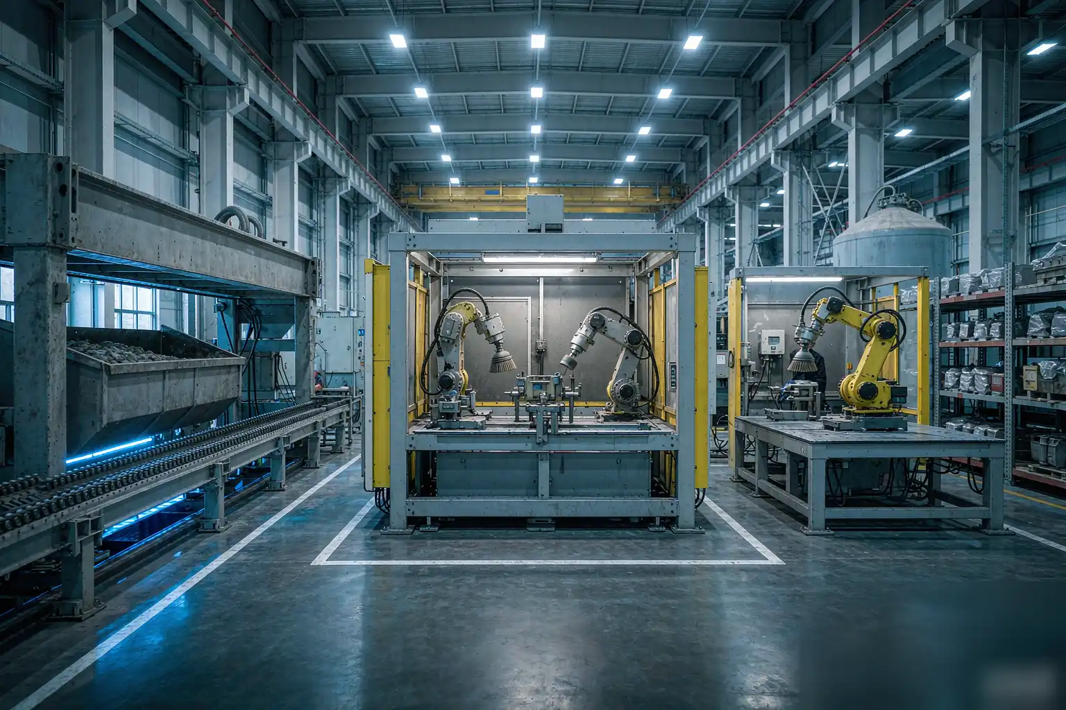 Complete turnkey finishing line installed in a factory